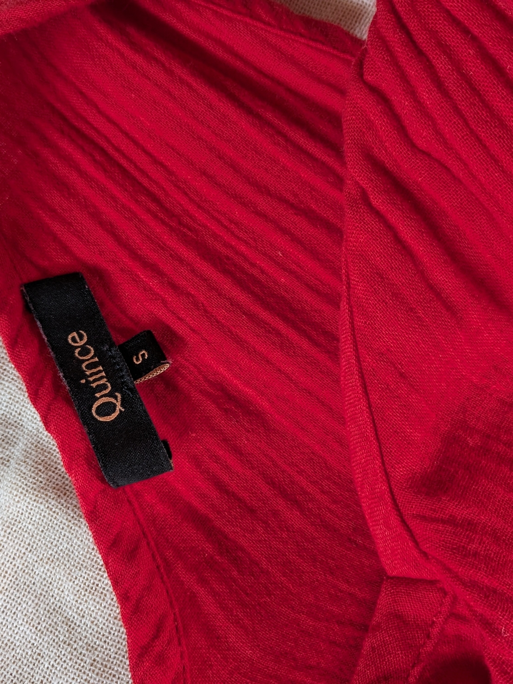 Quince 100% Organic Cotton Tiered Maxi Dress - Wild Cherry - Picture 3 of 5